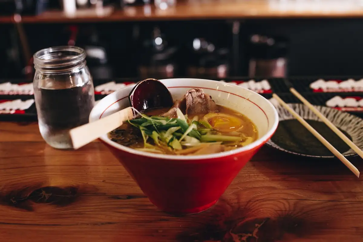 Chicken noodle soup with vegetables